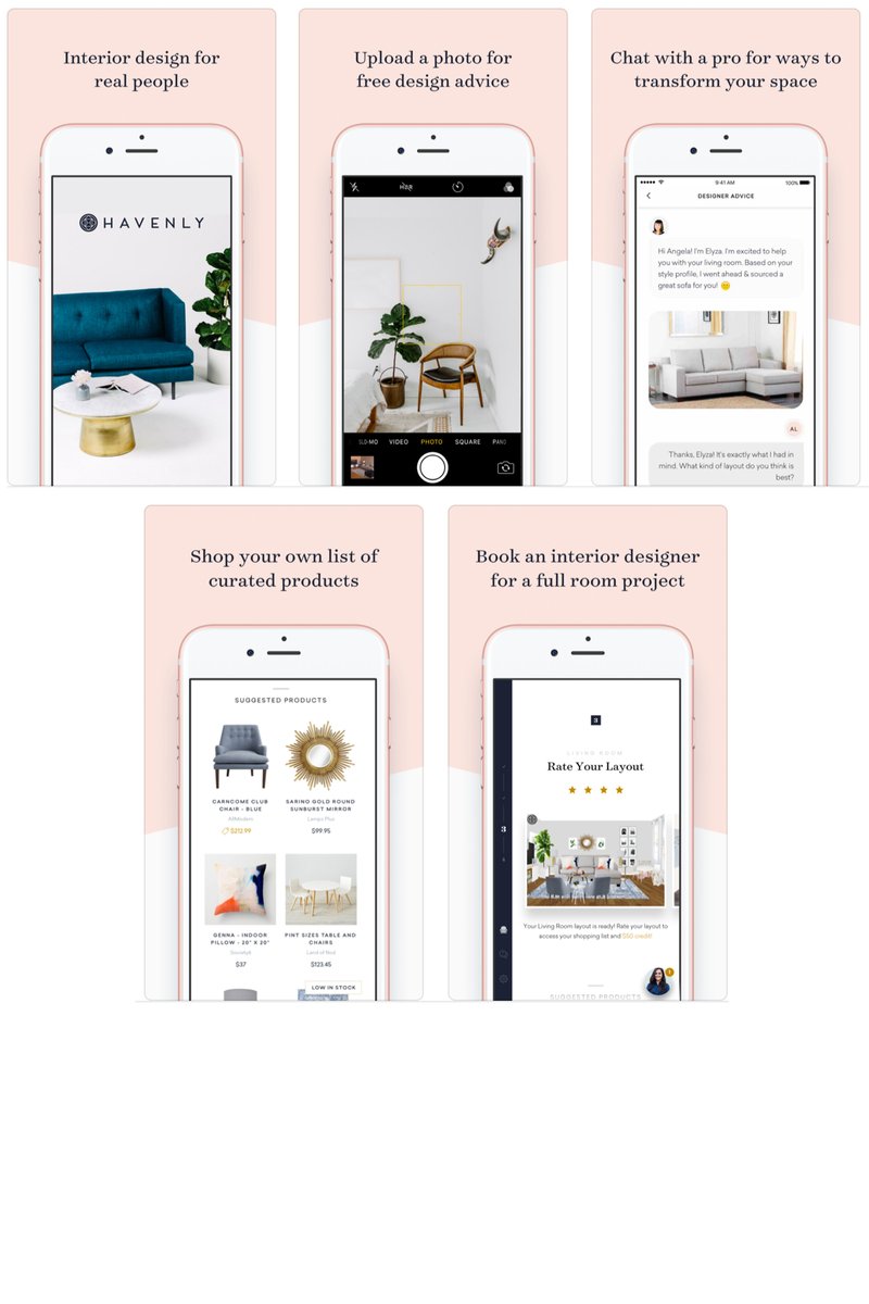 Interior design mobile app features