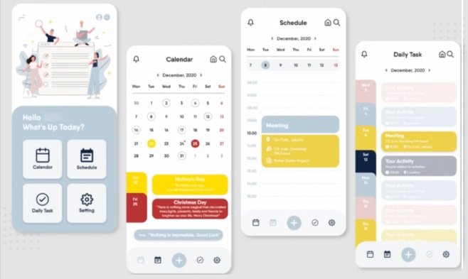 Features of Calender mobile app